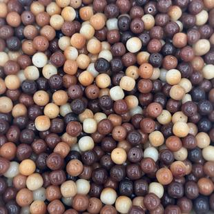 Factory wholesale Bodhi root loose beads milk brown natural high throw chestnut Duobao old material barrel bead plate to play Buddha beads Wen play