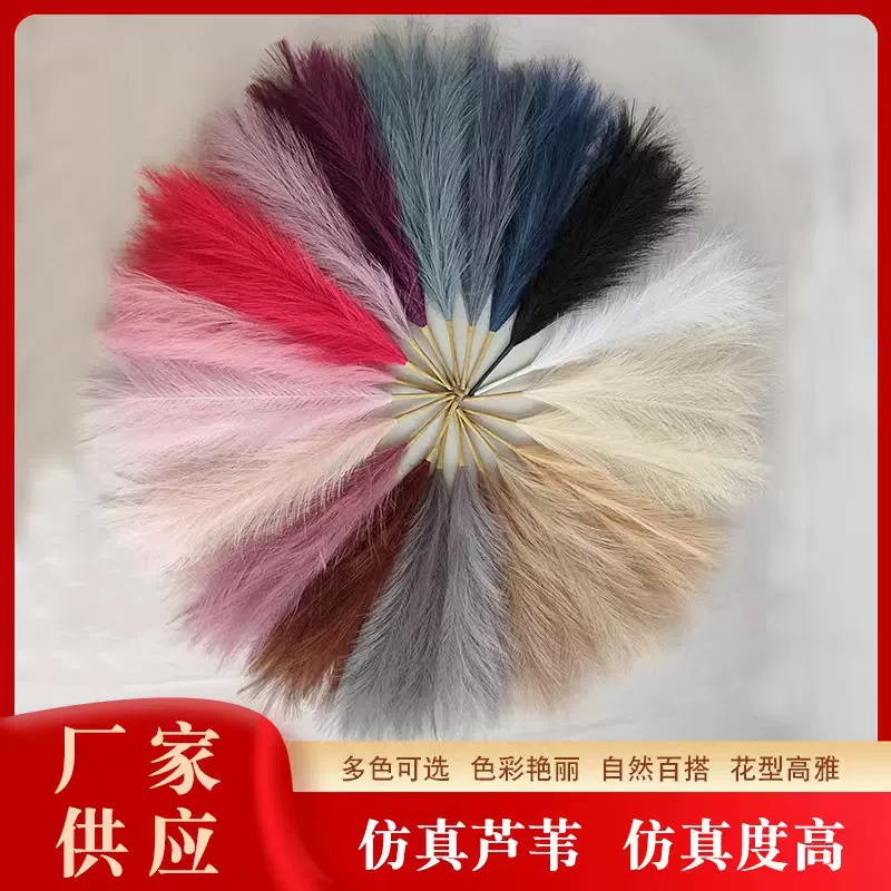 仿真芦苇花人造蒲苇潘帕斯草分节四段式仿真绿植批发分段芦苇装饰