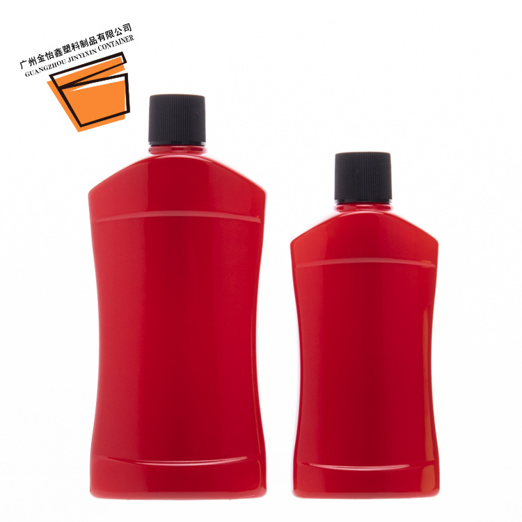 厂家发货300ml毫升沐浴露瓶红色塑料瓶乳液瓶日化包材漱口水瓶