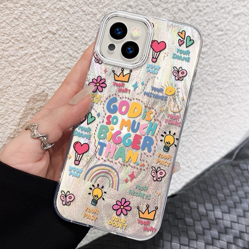 35g Weight iPhone Applicable Brands Phone Cases Classification PC Material Slogan, Colorful, Heart Shape Pattern Cute Style PC Slogan Colorful Heart Shape Cute Phone Cases Phone Accessories 6