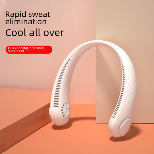 Cross-border hanging neck fan USB charging lazy portable 3-speed small fan office outdoor sports silent fan 
