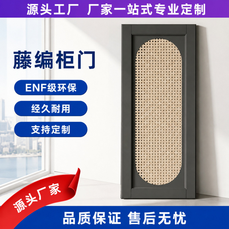 Rattan Door Panels, Retro Cabinet Doors, Custom-Made Self-Install Molded Cabinet Doors, Pvc Vacuum-Formed Door Panels, Custom-Made Vacuum-Formed Doors for Cabinets and Wardrobes