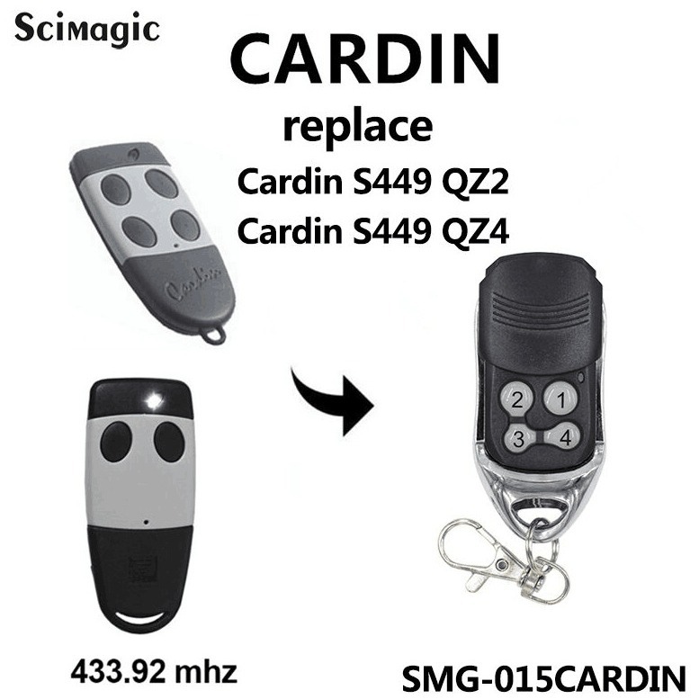 SMG-015 兼容 CARDIN S449 国外车库门遥控器 发射器 手柄