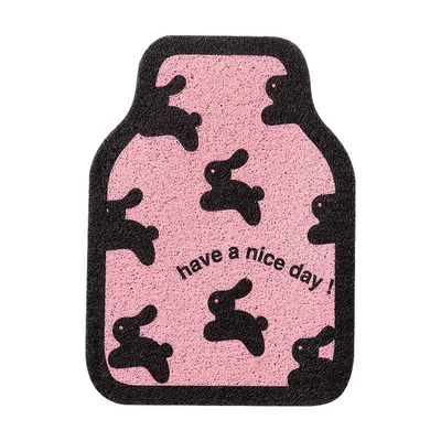 Universal Foot Pad: car floor mats - multiple-black-rabbit-fur-front-foot-mats1