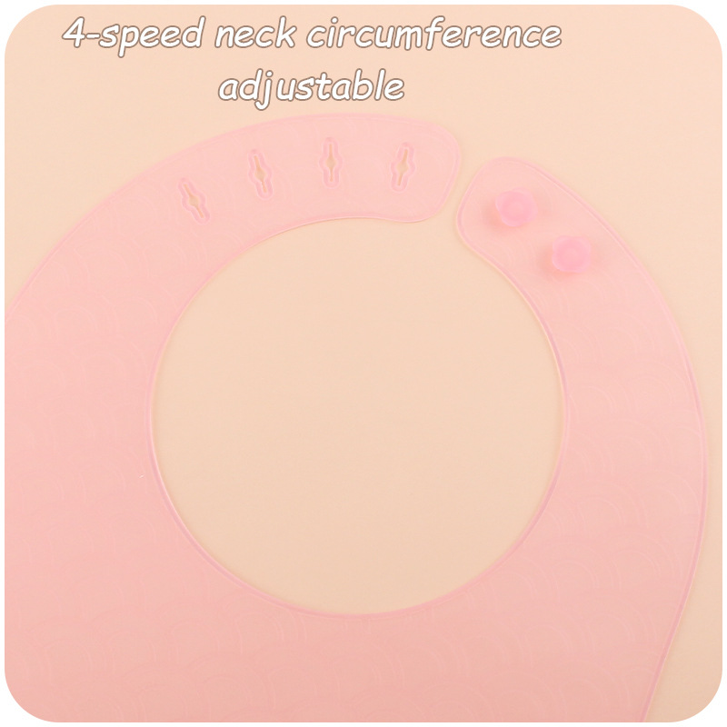 Nueva silicona bebé babero impermeable ultra-Delgado de silicona ajustable suave niños comiendo babero