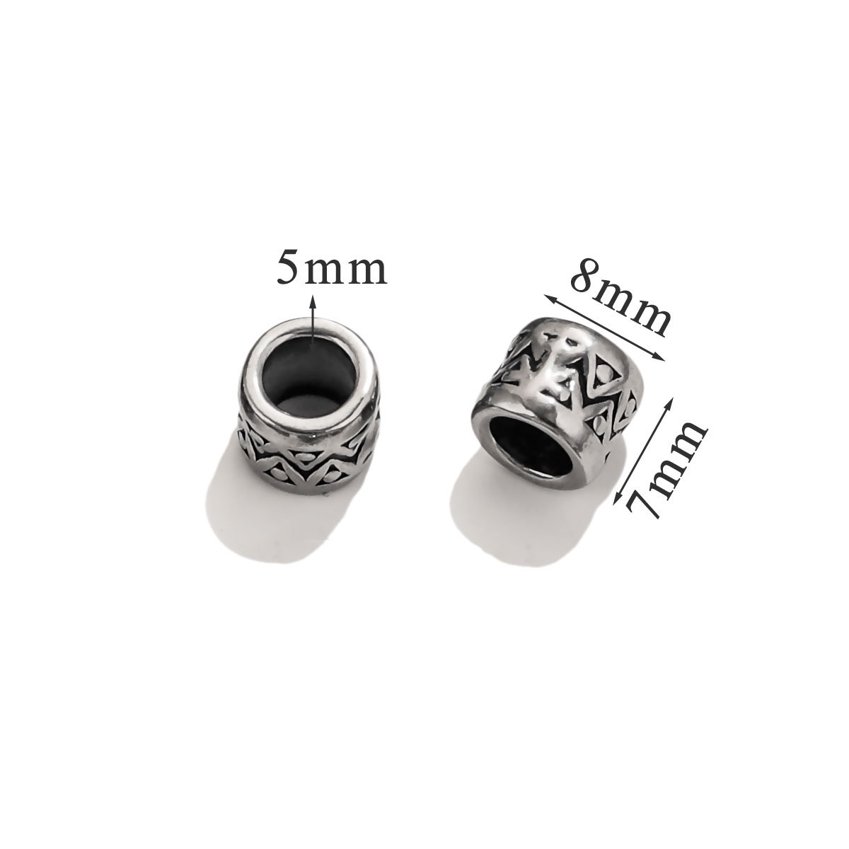 Acero inoxidable retrógrado retrogrado seis palabras de la palabra verdadera cuerda tejida a mano DIY cuentas de acero de titanio joyas de cuentas de pulsera