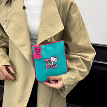 刺绣哈喽kitty收纳包卡包证件数据线洗漱姨妈巾耳机充电器包可爱