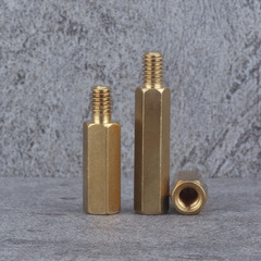 M3 Hexagonal Single-Head Isolated Copper Pillar with External Six-Angle Yin-Yang PCB Metal External Threaded Spacing Screw Pillar M2 M2.5 M4