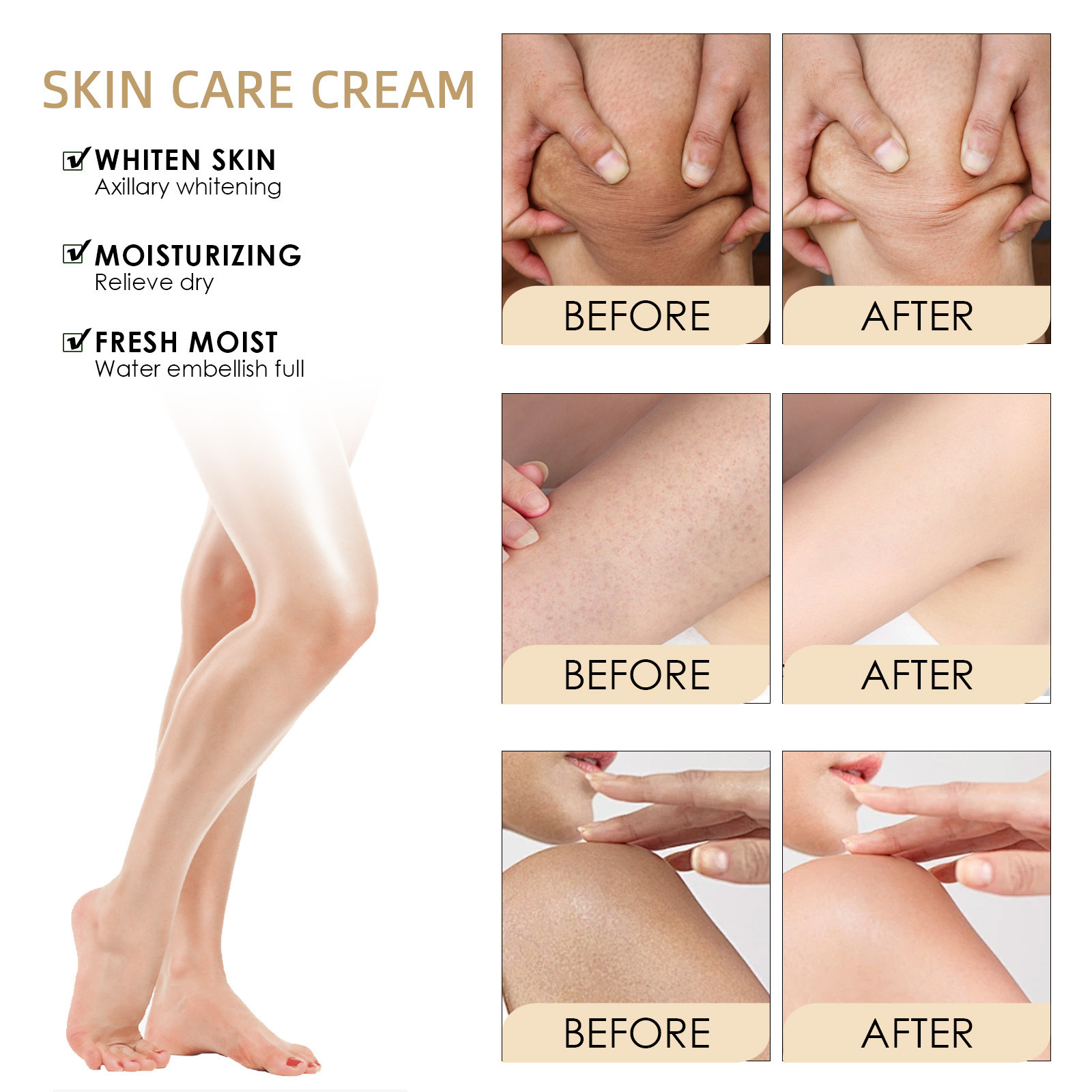 Crema blanqueadora corporal OceanAura Donut, hidratante, reafirmante y suavizante para la piel_voghion.com