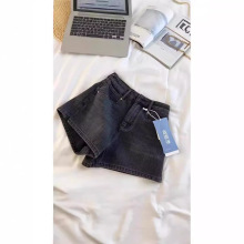 不输大牌~!韩版牛仔短裤女2025夏季高腰阔腿a字百搭显瘦辣妹热裤