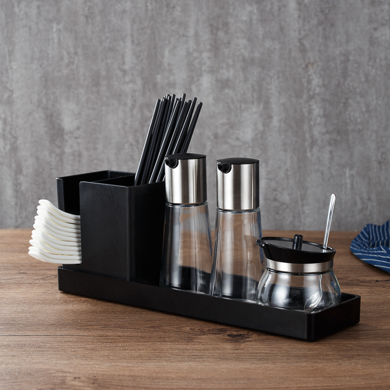 큰 수저와 젓가락을 위한 유리 세트 m (2병 + 캔 1개)