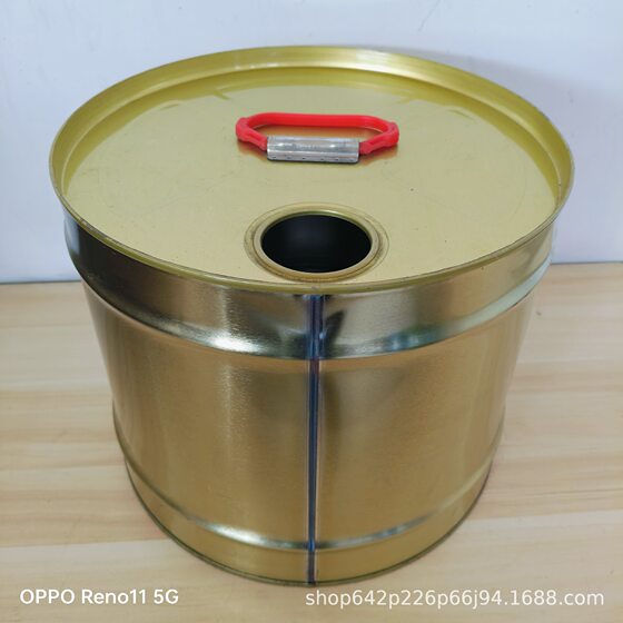 Manufacturers produce 10L tinplate closed barrel thinner chemical metal packaging barrel sealed paint barrel iron barrel