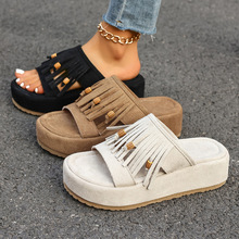 ���Q��ʽС���@����Ьһ��¶ֺƴɫ�⴩ƴɫ����ƽ��Ů��Ь�ļ�