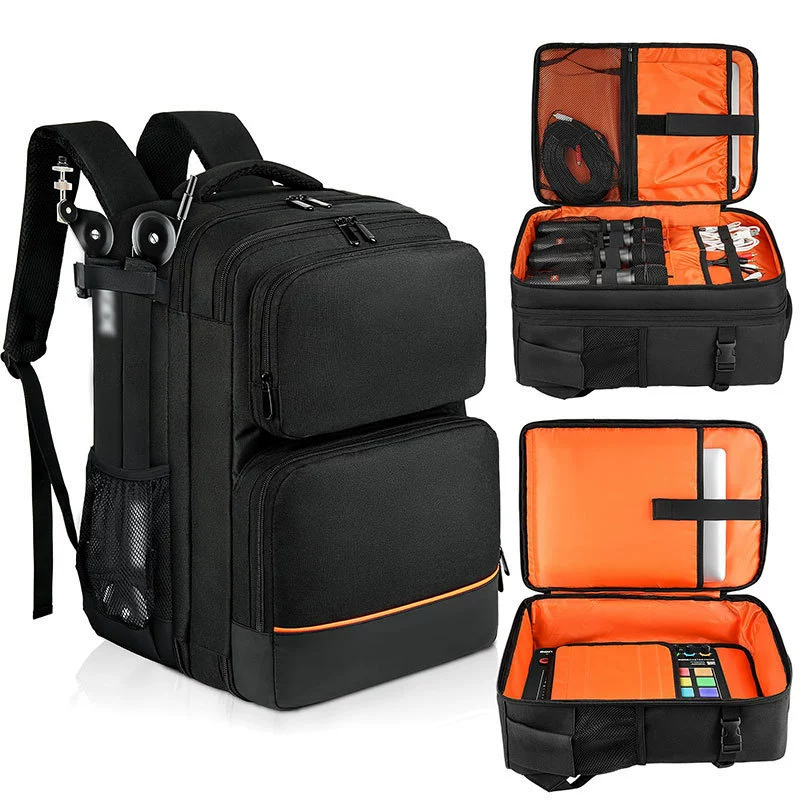 Самый продаваемый аудиомикшер Amazon, дорожный рюкзак для выступлений на открытом воздухе, портативная сумка для оборудования DJ с несколькими карманами