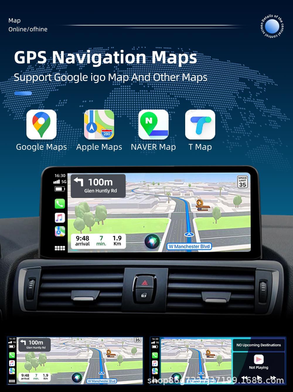 10.25inch Suitable for Bmw F20 F21 Android Carplay Car Central Control Screen Gps Navigator Player One