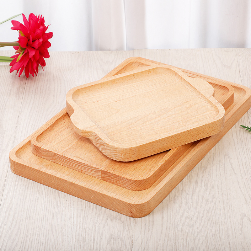 日式木质长方形实木茶水托盘烧烤盘家用水杯盘酒店餐盘茶托盘