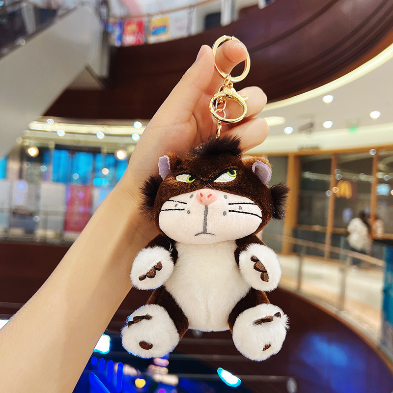 漫画ルシファーキャットバッグペンダントぬいぐるみかわいい猫ぶら下げ車のキーホルダースクールバッグペンダントミニ|undefined