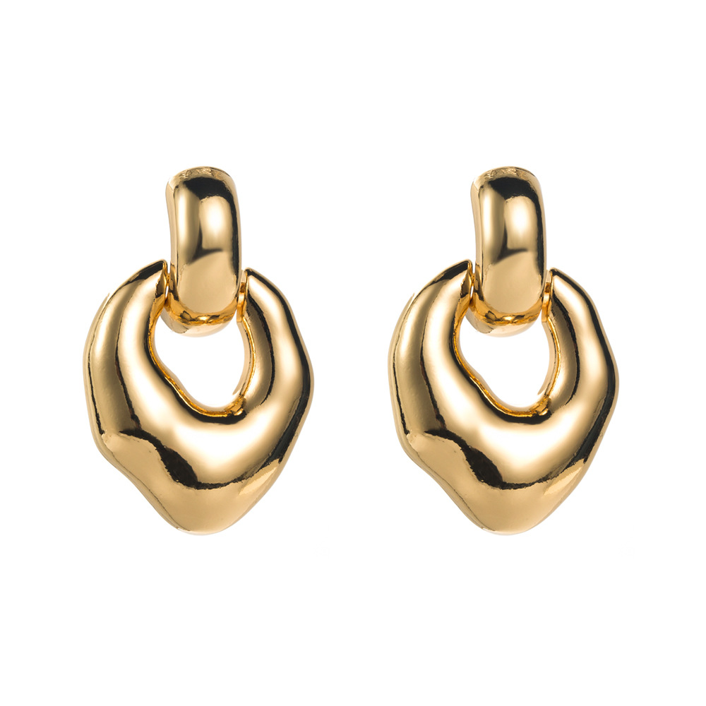 1 Pair Simple Style Irregular Plating Alloy Drop Earrings display picture 5