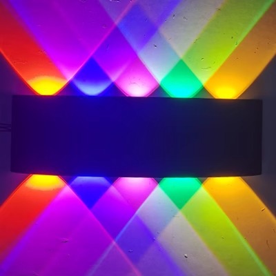 Led balcón impermeable pasillo lámpara de pared ultrafina escalera pasillo foco superior e inferior KTV color lámpara de pared de una sola cabeza lámpara de noche