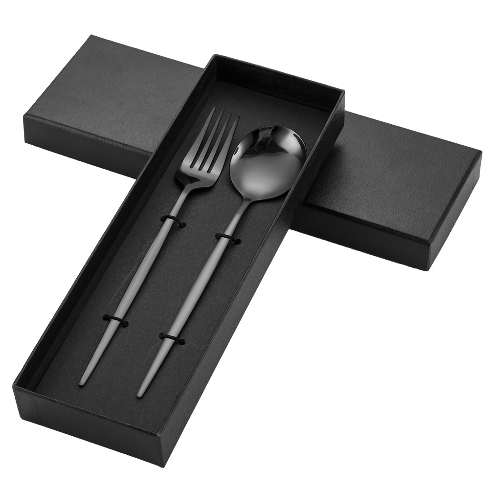 블랙 포크와 스푼 커버 2PC