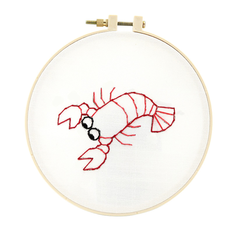 Lindo conejo bordado DIY colgando pintura de los niños Lu bordado puntada primaria práctica punto cruz dibujos animados pequeños adornos de animales