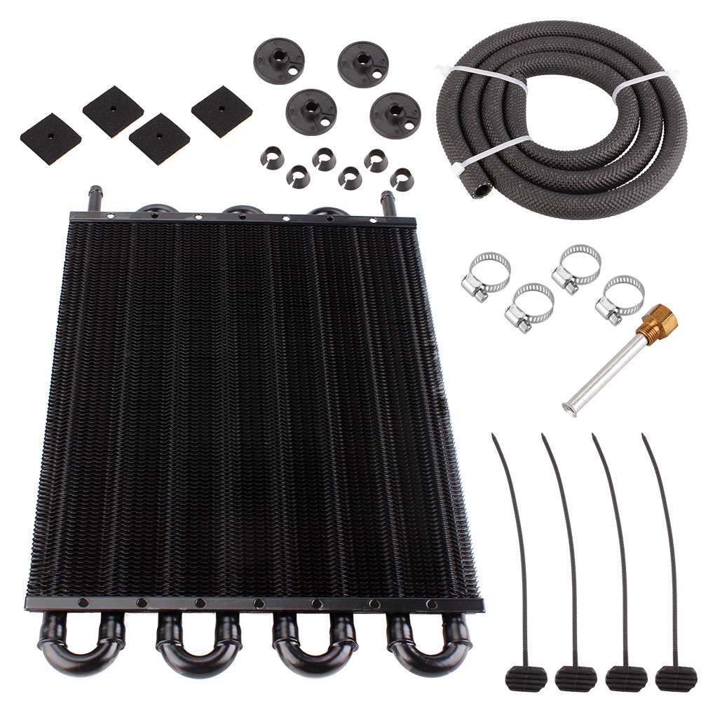 Piezas de modificación de automóviles, tubo de aire acondicionado de automóvil, condensador de cinturón, radiador refrigerado por aceite tipo tubo de fila, 4 filas, 6 filas, 8 filas