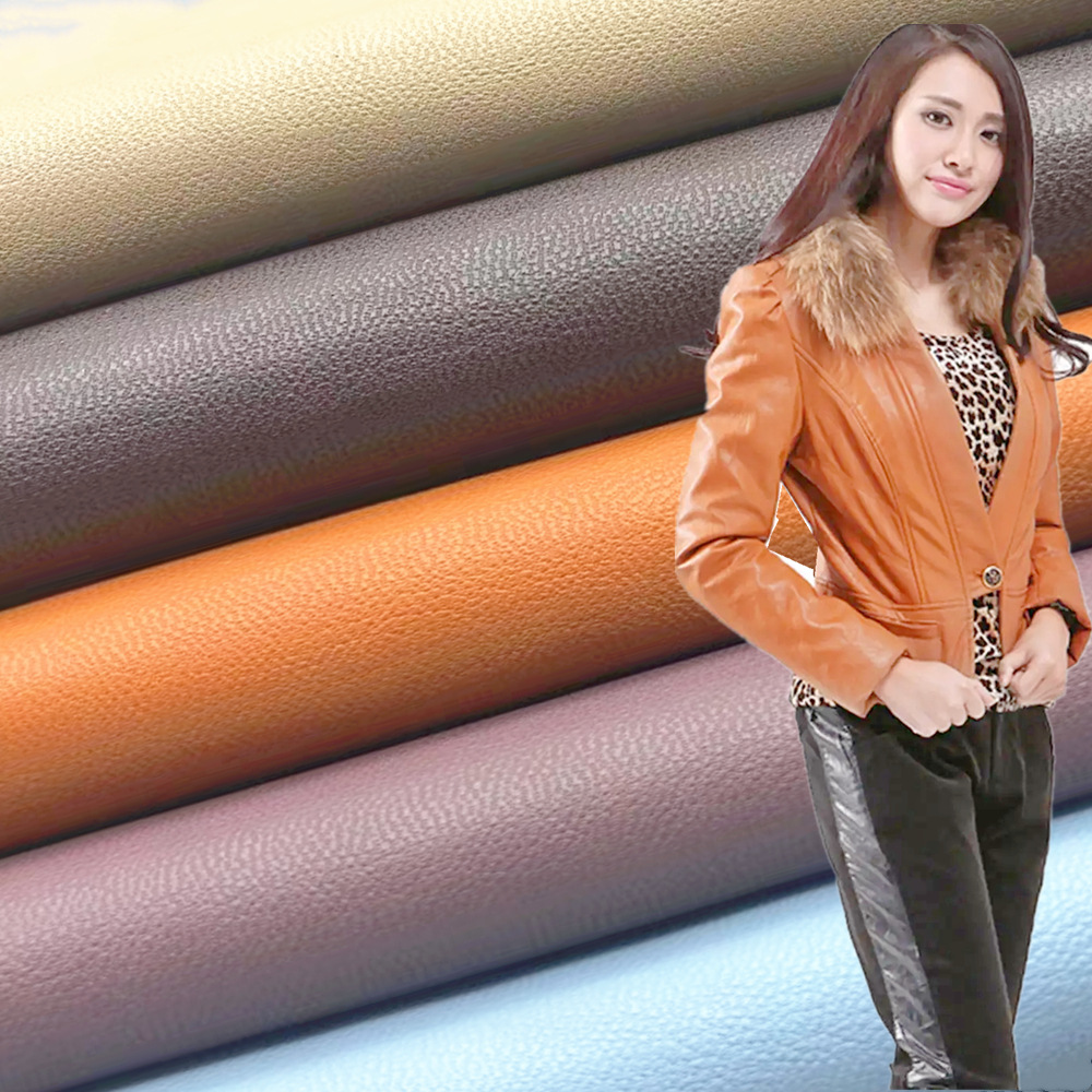现货仿真皮小羊纹软包pu皮革面料男装女装皮裤免洗服装箱包鞋材