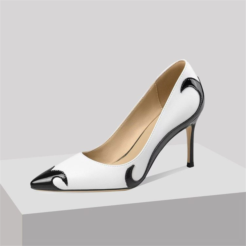 2025 New Model Foreign Trade Color-Blocked Stiletto Heels Women's Shoes Versatile Party Pointed Toe Cross-Border Trade 2025 New Model Foreign Trade Color-Blocked Stiletto Heels Women's Shoes Versatile Party Pointed Toe Cross-Border Trade