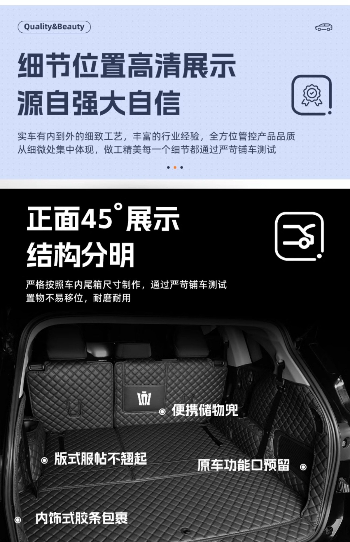 Suitable for Toyota Crown Land Cruiser Full Surround Trunk Mat 21-24 Models 5/7 Seats Modification Accessories Trunk Mat Land Cruiser