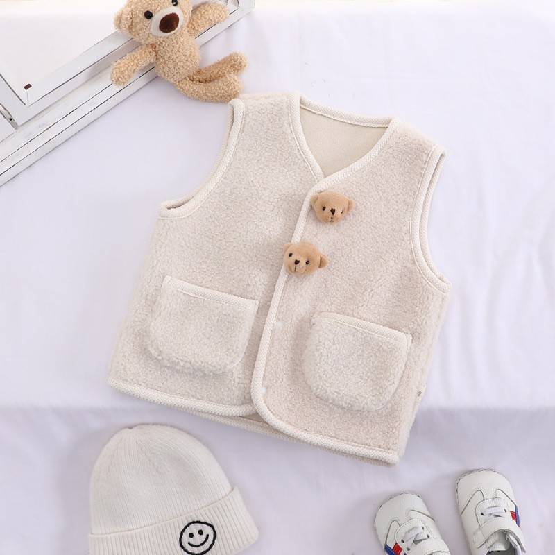 Chaleco de otoño e invierno de estilo coreano para niños Chaleco de algodón fino ligero estilo occidental para niños cálido desgaste exterior de las mujeres chaleco top de moda para niños