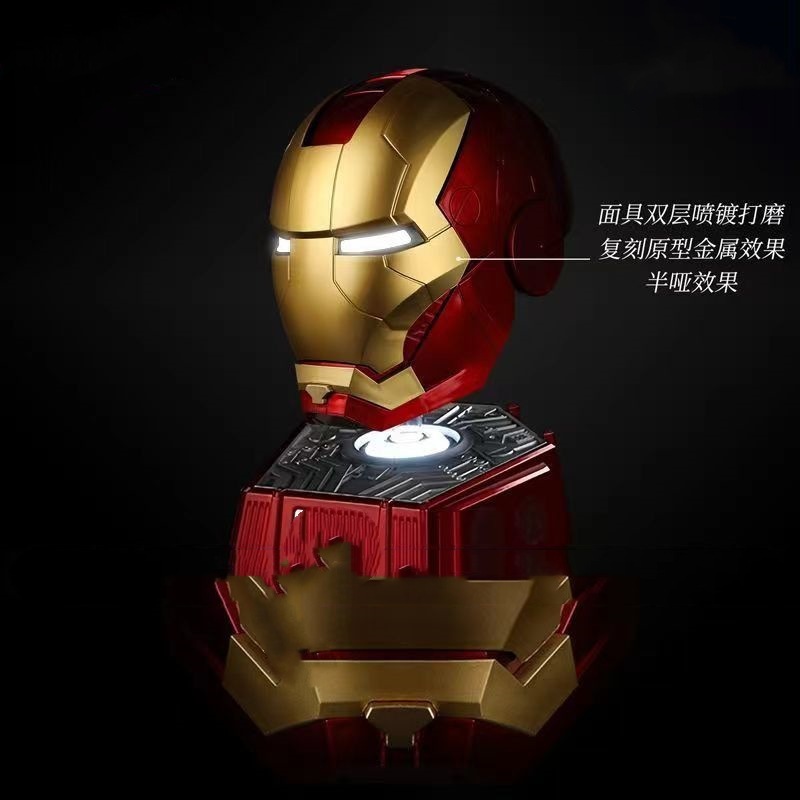 クロスボーダーアイアンマンヘルメット mk5 ジャビスヘルメット発光手動開閉ウェアラブルおもちゃ大人の cos マスク|undefined