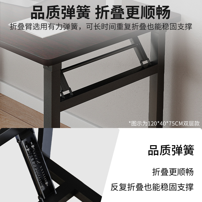 Escritorio plegable para computadora, oficina en el hogar, escritorio de estudio para estudiantes, escritorio pequeño, casa de alquiler simple