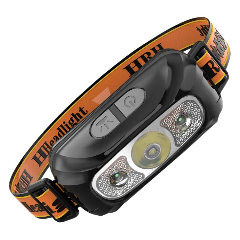 Умная Индукционная зарядка USB Индукционная фара светодиодная Ночная рыбалка на голову сильный свет ночной бег маленькие фары наружные фары