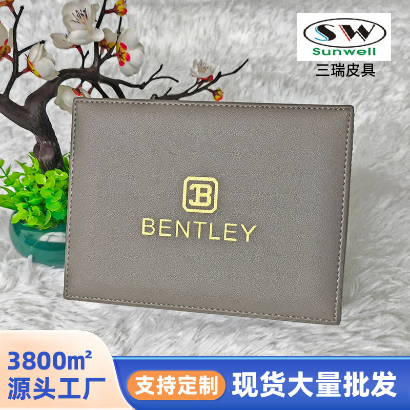 Bentley Single Watch Box Customized Classy Gray Matte Pu Leather Watch Packaging Display Box Manufacturer Wholesale