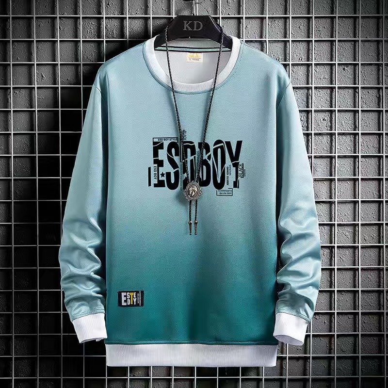 Camiseta de manga larga cuello redondo suéter moda marca 2023 nueva primavera y otoño camiseta juventud ropa superior