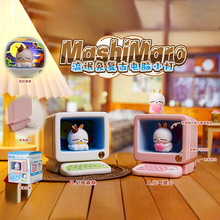 创意跨境热卖流氓兔复古电脑小灯摆件办公桌面装饰可亮灯礼物批发