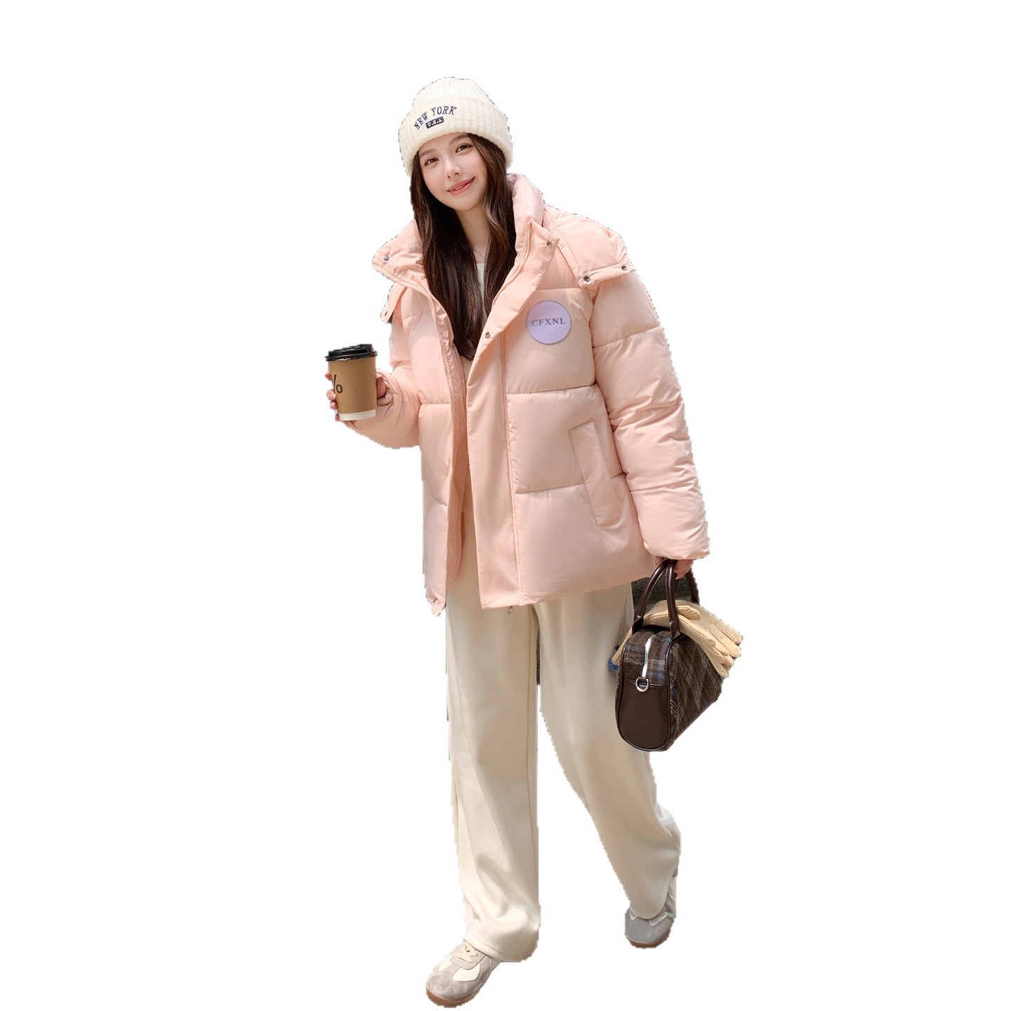 2025 invierno nuevo estilo coreano suelto engrosado calentamiento ropa de algodón coreana mujer corta chaqueta de pan pequeño image 6