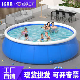 现货户外蝶形圆形夹网水池家用大型充气游泳池成人儿童大号戏水池