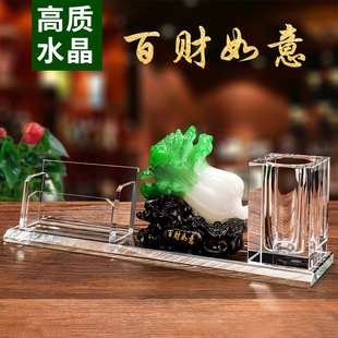 ⇛ Customized Crystal Business Card Box Business Card Holder Front Desk Business Card Holder Card Box Storage Box Desktop Card Holder Business High