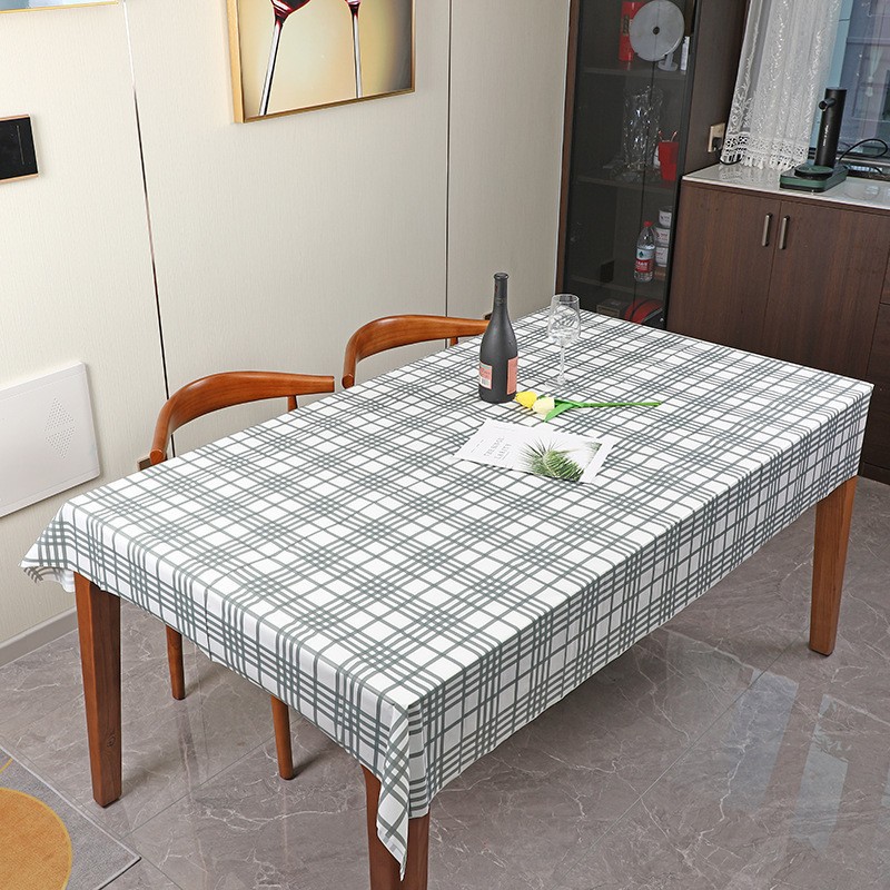 家用防油餐桌布 ins风一次性桌布 小清新风方格防水免洗茶几台布