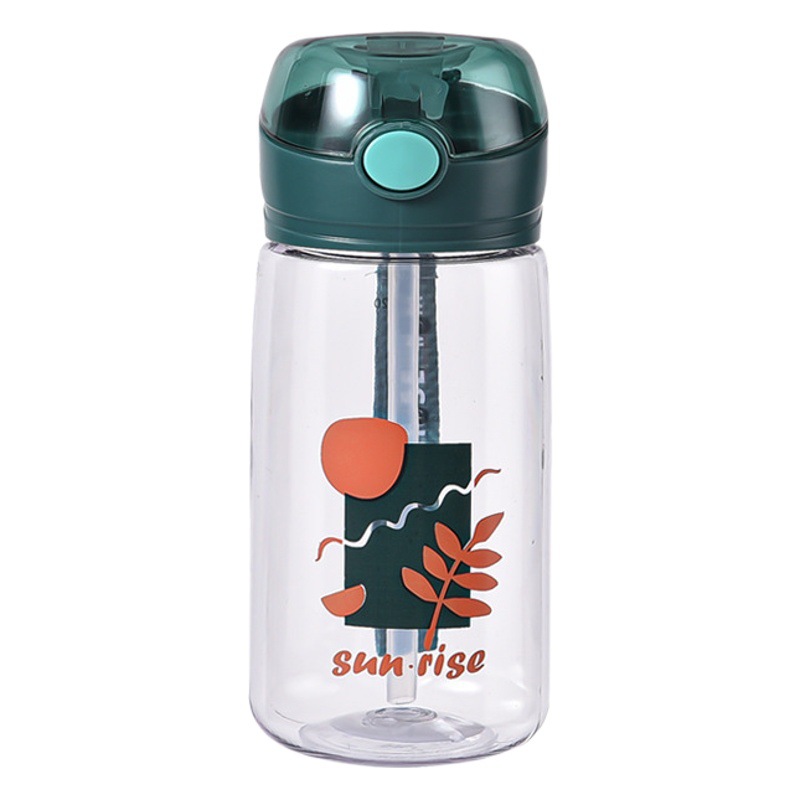 Botellas de agua populares cuidadosamente seleccionadas, vasos con pajita anticaídas para verano, vasos de plástico para niños, vasos portátiles para mujeres embarazadas.
