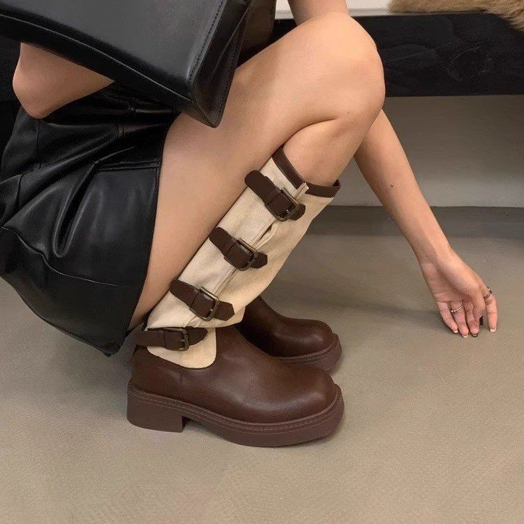 2023 Autunno/Inverno nuovi stivali da cowboy occidentali Stivali a tubo lungo sottili e sottili_voghion.com