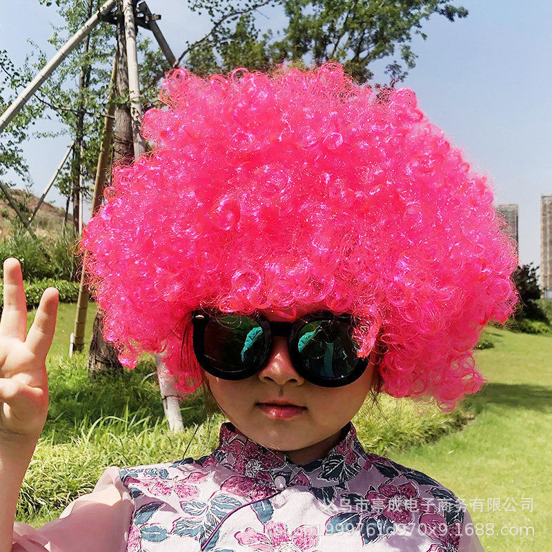 Venta directa de fábrica peluca de cabeza explosiva fiesta de disfraces fanáticos de disfraces pelucas de colores de payaso divertidas