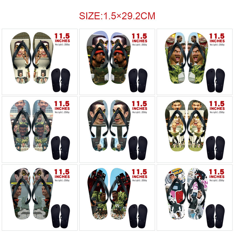 skibidi toilet toilet game peripheral slippers flip flops flip-flops flip-flops sandals beach shoes
