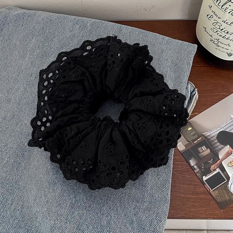 Anchorra encaje rojo anillo de cabello de intestino grueso para mujeres de alta calidad cuerda de cabello cuerda de cabeza roja banda de goma