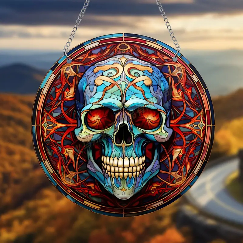 Transfronterizo serie de Halloween acrílico captador de sol artesanía decoración creativa colgante acrílico disco