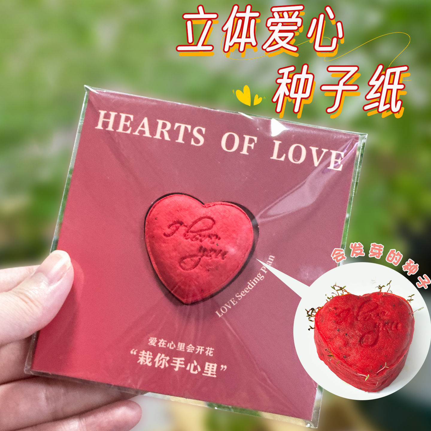 Children's Environmentally Friendly Seed Paper Sprouting Paper Small Flowers Heart Holiday Gifts Planting Creative Seed Cards Souvenirs