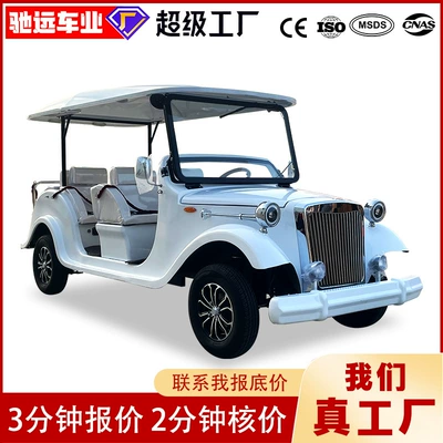Electric Sightseeing Car Directly from the Factory for Tourist Attractions, Homestay Shuttles, 8-Seater Vehicles for Real Estate Offices, Classic Cars for Property Tours