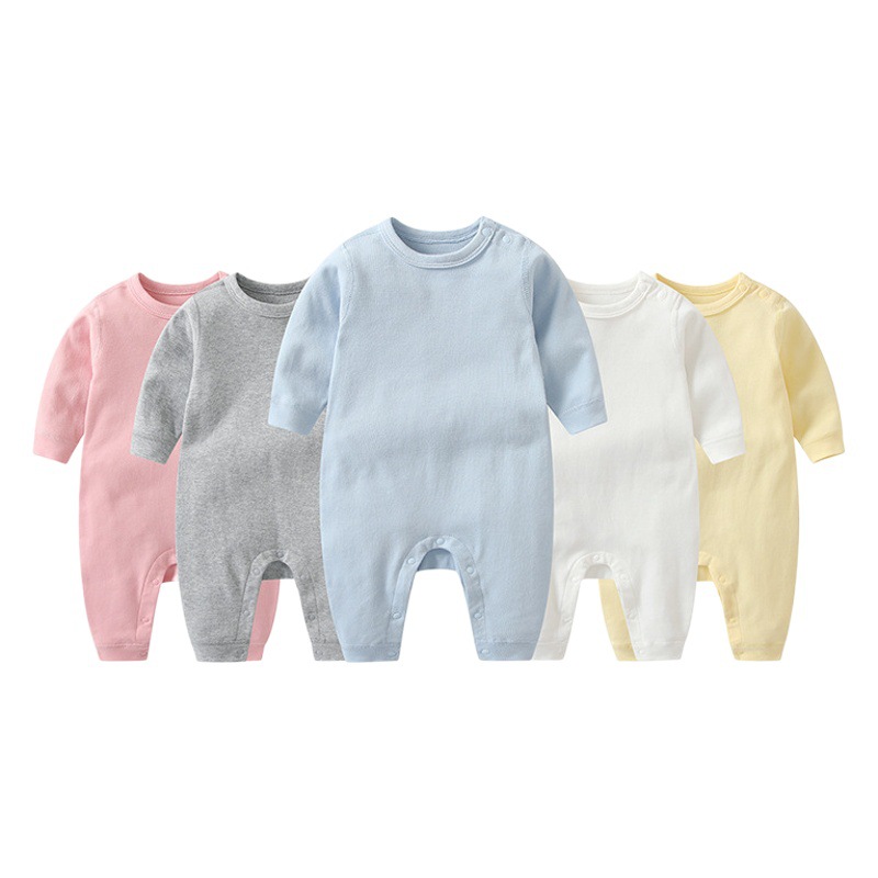 Baby Hakai Climbing Clothes Spring and Autumn Newborn Baby Cotton Pajamas Base Underwear Autumn and Winter Siaman Clothes Boneless