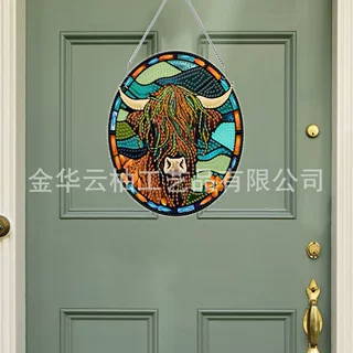 牛头图案贴钻DIY钻石画挂牌源头厂家亚马逊批发定制跨境希音热